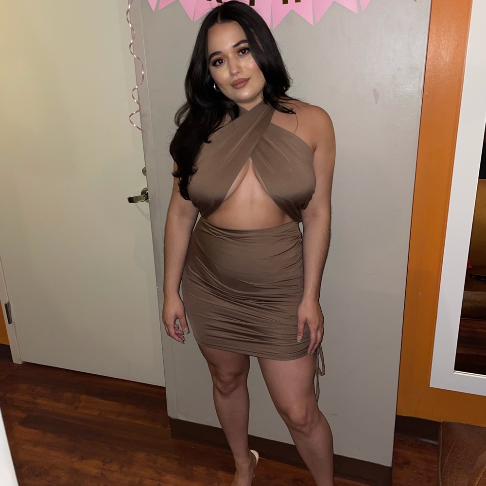 Criss Cross halter top dress